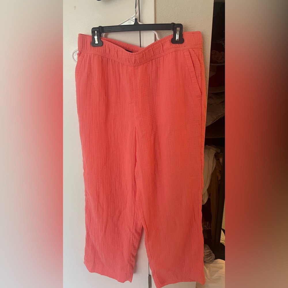 Talbots Airy Gauze Pull-On Pants – Size L (NWOT)